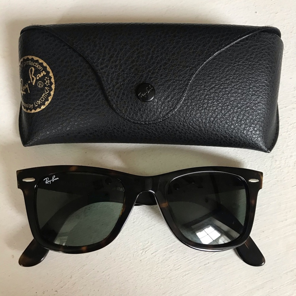 Ray-Ban RB 2140 Wayfarer Tortoise/Crystal Green